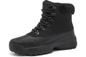 FOGOIN Barefoot Boots Womens Snow Boots Winter Warm Fur Lining Barefoot Shoes Waterproof Non-Slip Walking Boot with Wide Toe Box