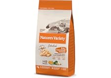 Nature's Variety Selected, Pienso para Gatos Adultos Esterilizados, Sin cereales, con Pollo campero deshuesado, 7kg, 1 unidad