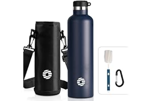 FEIJIAN Stainless Steel Water Bottle 750ml/1000ml Sports Flask Vacuum Insulated Water Bottle Leak Proof BPA Free Metal Water Bottle for School, Cycling, Sports and Gym