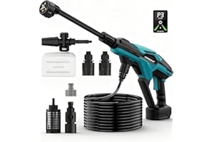 KIESBOHR CSP01 Akku Druckreinigerpistole Kompatibel mit Makita 18V Akku, Tatsächlicher Druck 35 Bar Akku Druckreiniger 4L/min Bürstenloser Motor zur Mobilen Reinigung (Ohne Akku und Ladegerät)