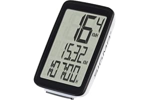 Sigma Sport Komputer rowerowy Pure 1 ATS, 4 funkcje, duży wyświetlacz, bezprzewodowy tachometr rowerowy, czarny