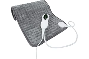 HOHUIGO Electric Heating Pad for Back Pain and Cramps Relief, Heat Pad for Shoulder/Knee/Hand/Period Pain Relief, 10 Heat Settings, 2 Hour Auto Shut Off, 30 x 60cm Large Heated Pad, Hot Pad for Cat/Dog/Puppy