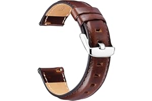 BINLUN Skórzane Paski do Zegarków Skórzane Paski do Zegarków Quick Release dla Kobiet i Mężczyzn 12mm 13mm 14mm 17mm 18mm 19mm 20mm 22mm w Kolorze Czarnym Brązowym Czerwonym