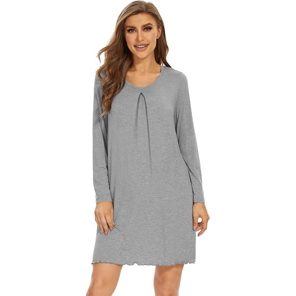 NACHILA Women's Bamboo Viscose Nightgown - Sleeveless V-Neck, Knee Length Sleep Dress - View #4