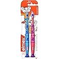 elmex Kids Toothbrush Soft Twin Pack Toothbrush for Children Aged 2-6 Years Assorted Colours (Colours Not Selectable) Manual Toothbrush