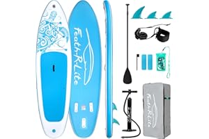 FEATH-R-LITE SUP Gonfiabile Adulti 150kg Tavola da Paddle Gonfiabile Stand Up Paddle Gonfiabile Tavola Surf Paddle Board con Accessori Completi per Tavola SUP
