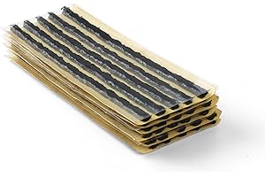 ZERINT TS-260D30 Striscia di Gomma per Riparazione Pneumatici 30 Pezzi 6 x 200 mm Nero, Spina per Riparazione Pneumatici Auto - Vulcanizzazione