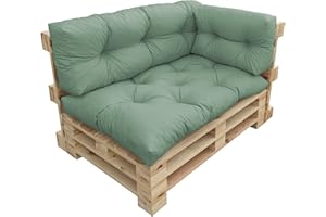 ‎CHILLY PILLEY chilly pilley Palettenkissen Wasserdicht Palettenauflage Palettenpolster Palettenmöbel Gartenkissen Wasserfest Wasserabweisend viele Größen und Farben (3er Set Pastellminze)