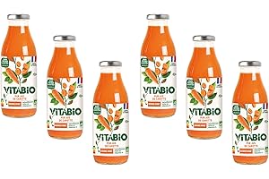 VITABIO - 100% Pur Jus - Carotte - 500ml - Lot de 6 - BIO