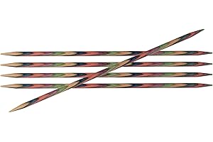 KnitPro Symfonie - Ferri a Doppia Punta 15 cm x 5,5 mm, Colore: Multicolore