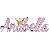 MIA STUDIO Personalised Name Sign with Crown, Name Plaque for Kids ...