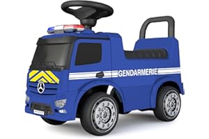 TURBO CHALLENGE - Mercedes Antos Gendarmerie - Trotteur - 119215 - Roues Libres - Bleu - 25Kg Max - Plastique - Piles Non Incluses - À Partir de 12 Mois