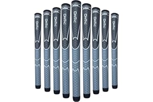 WINN TITANUN DRI-TAC OVERSIZE- Neueste Serie 09 Stück dunkelgrau/silbergrau Golfgriff – rutschfest & gepolsterter Komfort – unglaublicher Komfort und Feuchtigkeitstransport – Stoßdämpfungsvorteile für