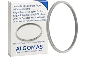 ALGOMAS® Junta de Olla Express Fagor | Ø22cm diámetro - Caucho natural | FAG-009 | Desmoldadas a mano | Goma Olla Express Fagor (1 Unidad)