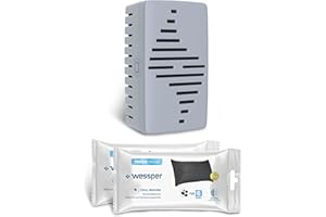 ‎WESSPER Wessper Fresh Fridge Geruchs-Absorber für Kühlschrank mit austauschbarer Kartusche, neutralisiert unerwünschte Gerüche, mit Aktivkohle, sehr effizient, 6 Monate Betriebsdauer, 2 Nachfüllpack