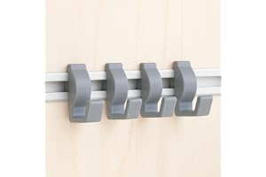 Sintrix Fab Väggmonterat Krokset för Aluminiumprofilremsa - Set med 4 Väggkrokar för Husbilskök - Kompatibelt med Hymer, Sunl