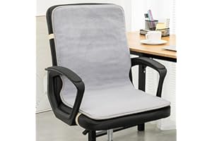 TRUNXUCL Heated Seat Cushion for Hips, Portable Heated Seat for Office Chair, Adjustable Temperature and Timing, Warm Seat Cushion for Home Office(Gray,45x90cm/18x35in)