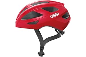 ABUS Macator Casco da ciclismo - Casco da bici sportiva per principianti - Per uomo e donna - Rosso, Taglia M