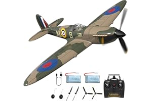 HBSAPKKA RC Flugzeug 4CH Spielzeug RTF Spitfire mit Xpilot Stabilisierungssystem, 2.4GHz Ferngesteuertes Flugzeug für Anfänger, Kinder und Erwachsene