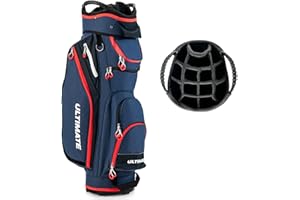 LIFEZEAL Borsa da Golf con Copertura Antipioggia, Sacca da Golf con 14 Divisori e 8 Tasche, Astuccio da Golf, Porta da Golf con Cerniera Borsa Termica, Custodia per Mazze da Golf