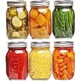 AARAV HOUSE - 500 Ml Ball Mason Glass Jar & Container with Air Tight Silver Metal Lid, Grocery, Dry Fruit, Spice Storage Jars Pack - 6