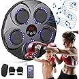 FAH Home - Music Boxing Machine with free headband, Smart Bluetooth Interactive Wall-Mounted Punching Trainer with Gloves, Home Workout & Agility Training Equipment for Kids and Adults