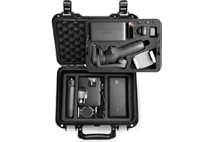 LEKUFEE Custodia Rigida Impermeabile per DJI Osmo Mobile 6, Stabilizzatore Gimbal Osmo Mobile 5,DJI Mic 3/Mic Mini/Mic 2/Mic e Altri Accessori (Solo Valigia)