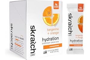 Skratch Labs Sugar Free Electrolyte Powder - Hydration Packets - Everyday Unsweetened Drink Mix - Tangerine and Orange - 15 Servings - Keto, Paleo, Vegan, Non-GMO