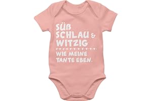 Shirtracer - Baby Body Junge Mädchen - Sprüche - Süß schlau und witzig wie meine Tante eben I