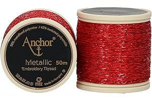 Anchor Metallic Filo da ricamo, 50 m, FB. 318 Rosso Metallizzato