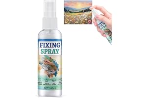Ganbaro Fixative Spray for Art, Fixative Spray for Pencil, Charcoal and Pastel Drawings, Oil Pastel fixative spray, for Oil, Acrylic, Gouache, Watercolour, Ink and Pastel Paints, 100ml