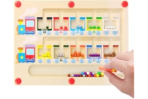 iFunLong Magnetic Color and Number Maze,Montessori Toys for 3 4 5 Year Olds,Toddler Busy Board,Magnetic Maze Fine Motor Skills Toys, Educational Toys for 3+Years Old Boys Girls Birthday Gifts-Train