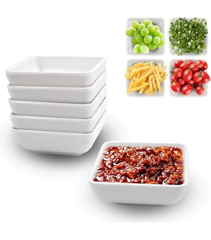 UIBFCWN 30 x sauskommen, kleine kommen, sauskommen van keramiek, dipkommen, sojasaus, sushi-kommen, kruidenkommen voor fingerfood, jamkommen, serveerschalen 91 ml