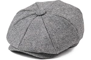 JANGOUL Boys Vintage Newsboy Cap Tweed Flat Beret Cabbie Hat for Kids Toddler Pageboy