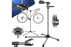 TecTake® Cavalletto Supporto Manutenzione per Bicicletta, Bici, Cavalletto Manutenzione Bici, Regolabile a Diverse Altezze, con Vassoio Portautensili, Supporto Bici