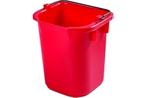 Rubbermaid Commercial Products 1857375 Cubo de limpieza resistente, 5 cuartos, rojo