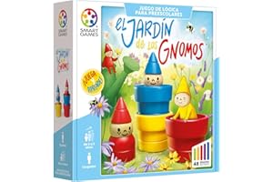 SmartGames - Ogród Krasnali | Gry Edukacyjne 3 Lata Lub Więcej | Puzzle dla dzieci 48 Wyzwań | 1 Gracz