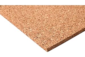 acerto 30094 Panneau de liège de haute qualité 200 x 100 cm 10 mm * Élastique * Exempt de substances nocives * Antistatique | Convient comme panneau d'affichage sous-couche artisanale pour maquette