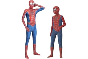 QCCOSER Costume da supereroe per ragazzi e bambini, costume da supereroe con maschera per supereroi, Halloween, carnevale, cosplay