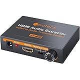 Neoteck HDMI Audio Extractor 4K DAC HDMI Audio Extractor with Volume Adjustment HDMI to Optical Spdif Toslink + R/L(RCA) + 3.