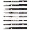 Pilot 019577 Hi-Tecpoint V7 Pen (Black - Pack of 8)