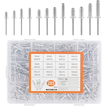260Pcs 7 Maten Aluminium Blind Klinknagels Assortiment Set voor Het