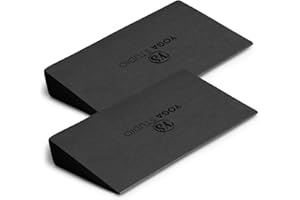 Yoga Studio EVA Yoga Wedge Blocks - 2 Pack (Pair) | Slant Board Twin Pack | Calf Stretcher | Lightweight EVA Foam | Mini Half Wedges | Non Slip Yoga Wedge for Wrists and Hands