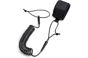 ‎ABAHUB Abahub SUP Leash, Sup Zubehör, Surfboard Leash Board Sup Sicherheitsleine, Schwarz/Blau/Orange/Grün/Gelb/Weiß/Transparent/Rot 10ft 7 mm Leash für Erwachsene