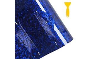 Fondlife Covering Carbone de Voiture forgée,Film Autocollant Adhésif,Carbone de Vinyle, Autocollant Imperméable pour Motos, Les Meubles Décoration (Forgé Bleu, 150 * 30CM)