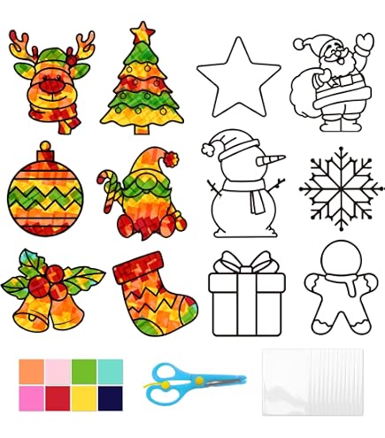 PEUTIER Riesiges Weihnachts-Malposter 110x80 Cm – Mit 12 Stiften & Vorlage, Perfekt Für Kinderpartys