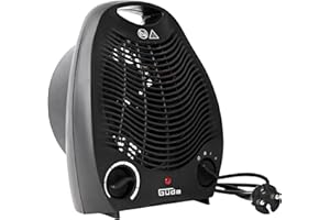 Güde Calentador de ventilador GH 2000 B (220-240 V, 2000 W de potencia de calefacción, 2 niveles de calor: 1000/2000 W, potencia de soplado 75 m³/h, termostato continuo, protección contra