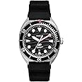 Fossil Silicone Analog Black Dial Men's Watch-Fs6062, Band Color-Black