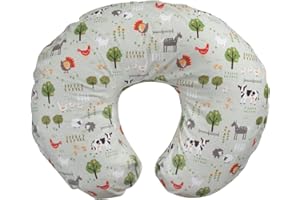 Boppy original Support Stillhilfe Little Farm Baby, ergonomisch geformt und gepolstert, Komfort für Mutter und Baby beim Stillen und Füttern, waschmaschinenfest