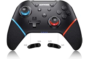 ECHTPower Controller Wireless Pro per Nintendo Switch Bluetooth Switch Controller con funzione di sveglia e pulsante SYNC Wireless Gamepad con funzione turbo vibrazione e controllo del movimento a 6